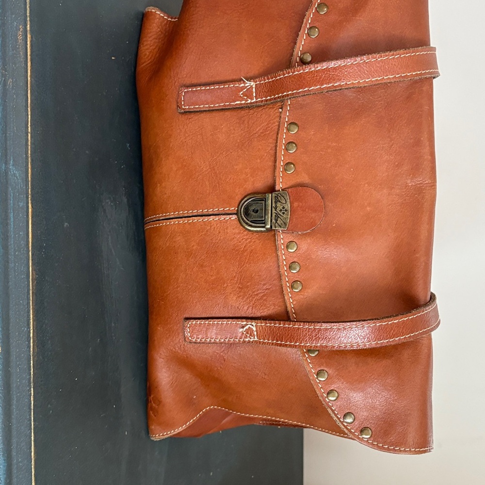 Patricia Nash Tan Leather Shoulder Bag